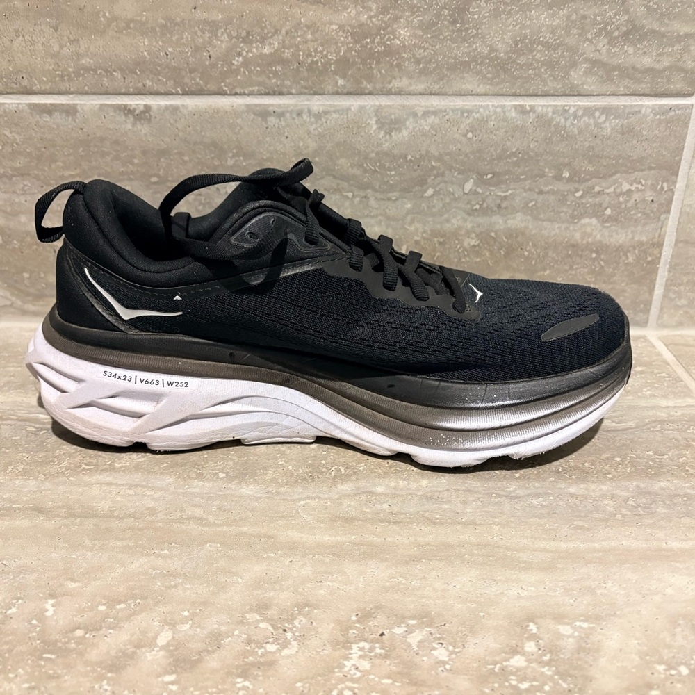 Hoka Black and White Running Shoes - Picture 5 of 9